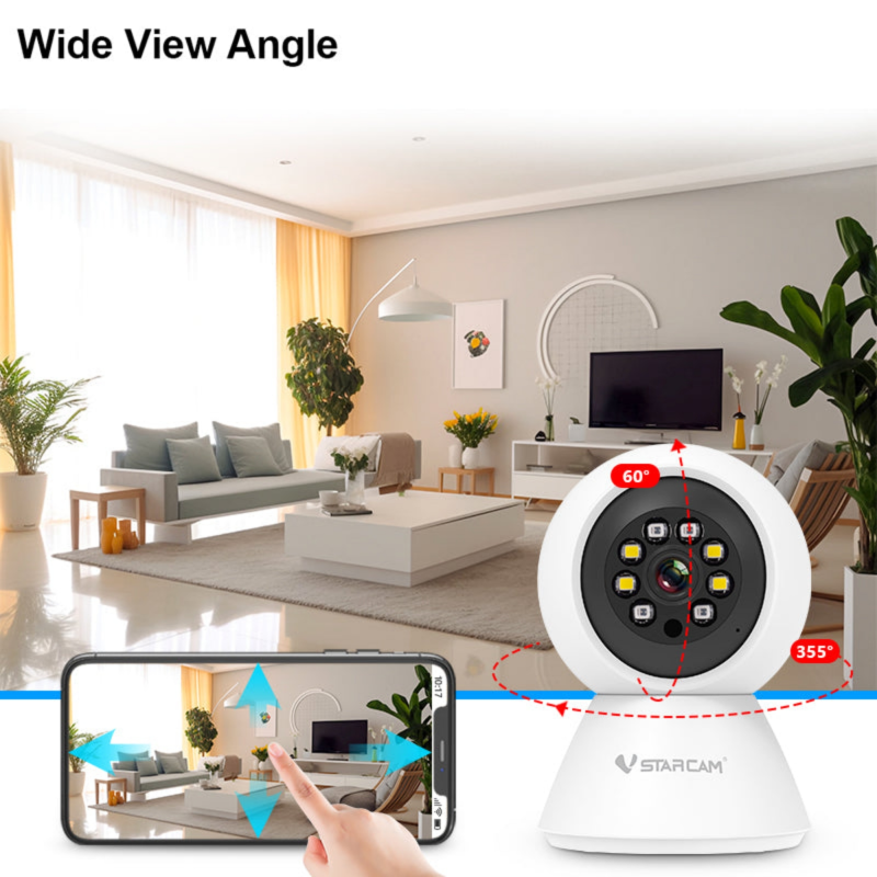 Vstarcam indoor 3mp HD pan & tilt cut dome night vision, , medium image number null