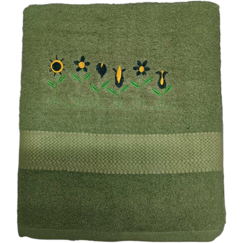 Terry bath towel with embroidery 100 cotton #tbt1 image number null