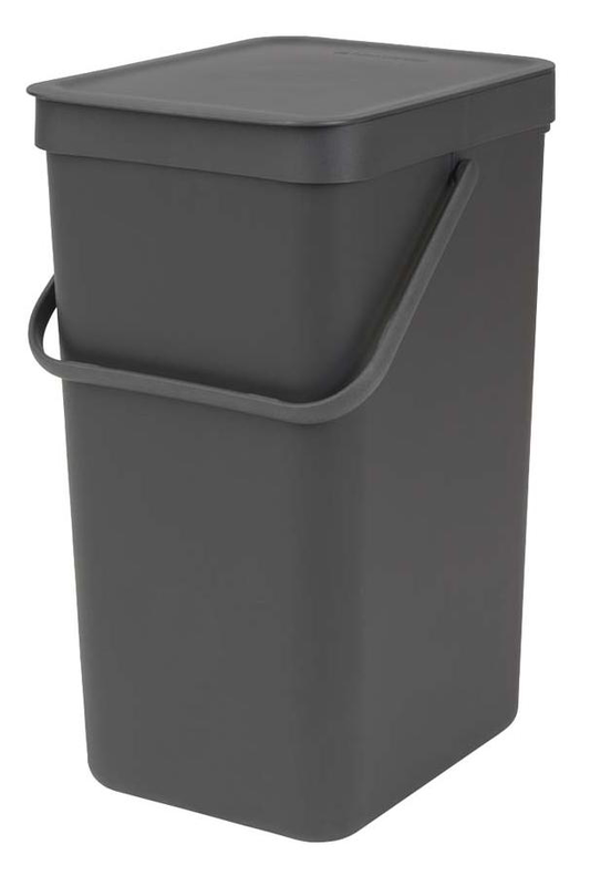 Brabantia sort & go waste bin 16l - grey, , medium-null