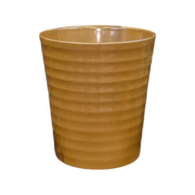 Orchid ceramic pot 13x13x14cm - brown