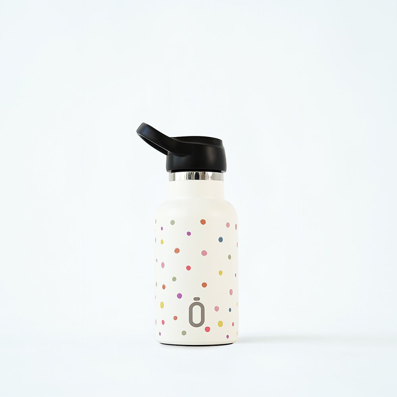 Thermal bottle with straw dots confetti 350ml, , medium-null