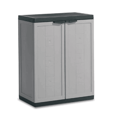 Keter jolly base black / grey garden plastic storage cabinet/537287, , medium
