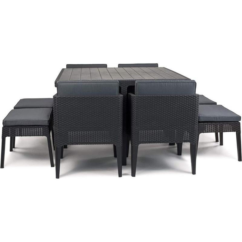 Product image: Columbia πολυτελές τραπεζαρία κήπου 9 τεμαχίων, κομψός σχεδιασμός & εξοικονόμηση χώρου, , medium-null