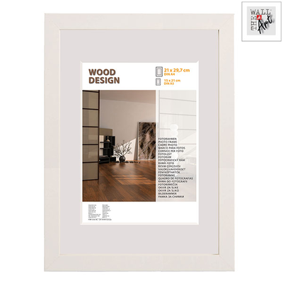 The wall art wien wood frame 21x29.7cm a4 white