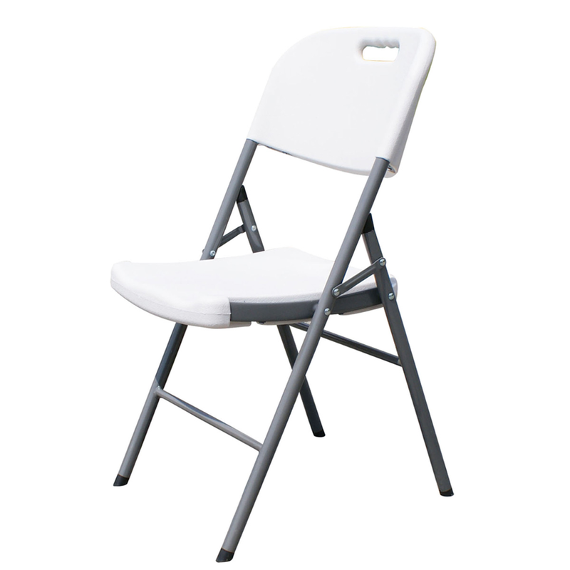 L.h garden folding chair plastic 50x45x88cm white, , medium-null