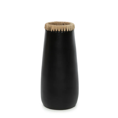 The sneaky vase - black natural - m, , medium