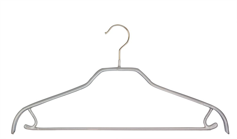 Mawa κρεμασταρια ρουχων silhouette με μπαρα ασημι 2pcs, , medium image number null