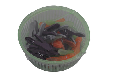 Clothes pegs in basket 24pcs, , medium