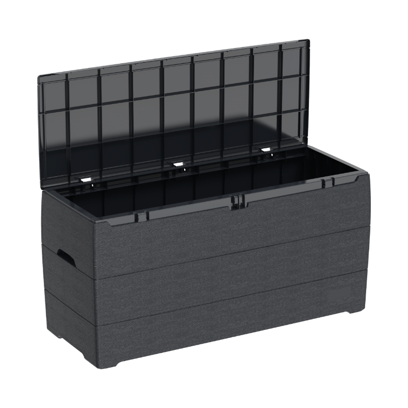 S-outdoor store box 270l plastic cushion box - dark grey, , medium-null