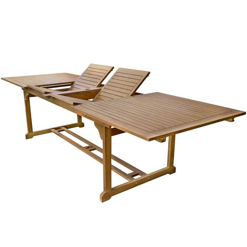 Table extending rectangular wooden acakia-null