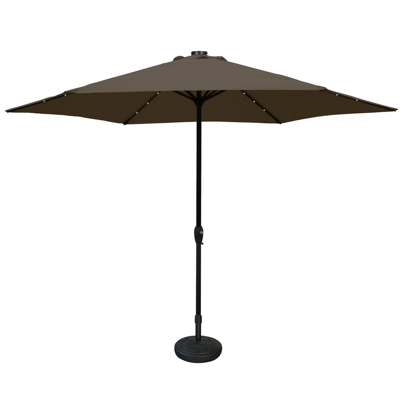 L.h garden aluminum umbrella with built-in led lamps 3m-null