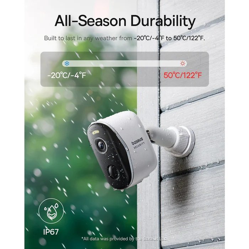 Baseus security n1 plus outdoor camera 2k full color white, , medium-null