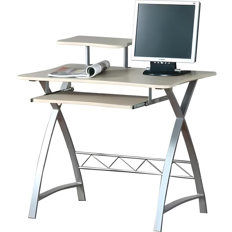 Product image: Erinus office desk - silver and birch, , medium-null