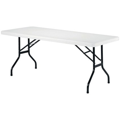 Ορθογώνιο πτυσσόμενο τραπέζι 122x61cm από ανοξείδωτο χάλυβα, , medium