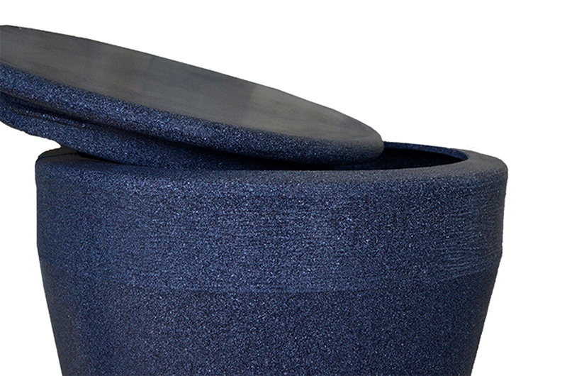Table/gas cover with wheels anthracite d45xh80cm, , medium image number null