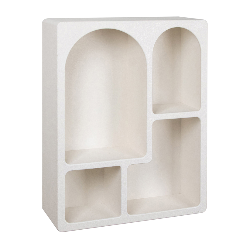 Wooden white hanging shelf, , medium image number null