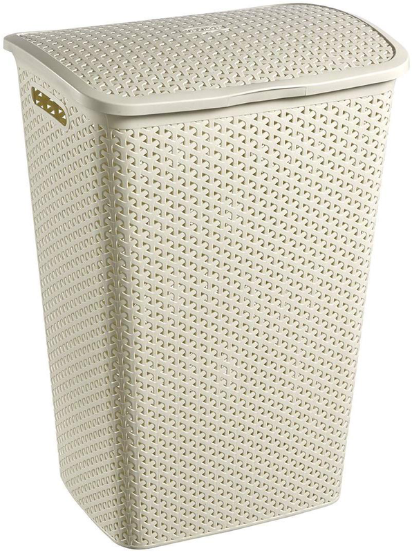 Product image: Curver white laundry basket 55ltr, , medium-null