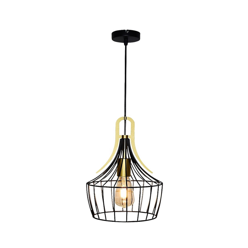 Product image: Parov pendant lighting metal single light black with gold, , medium-null