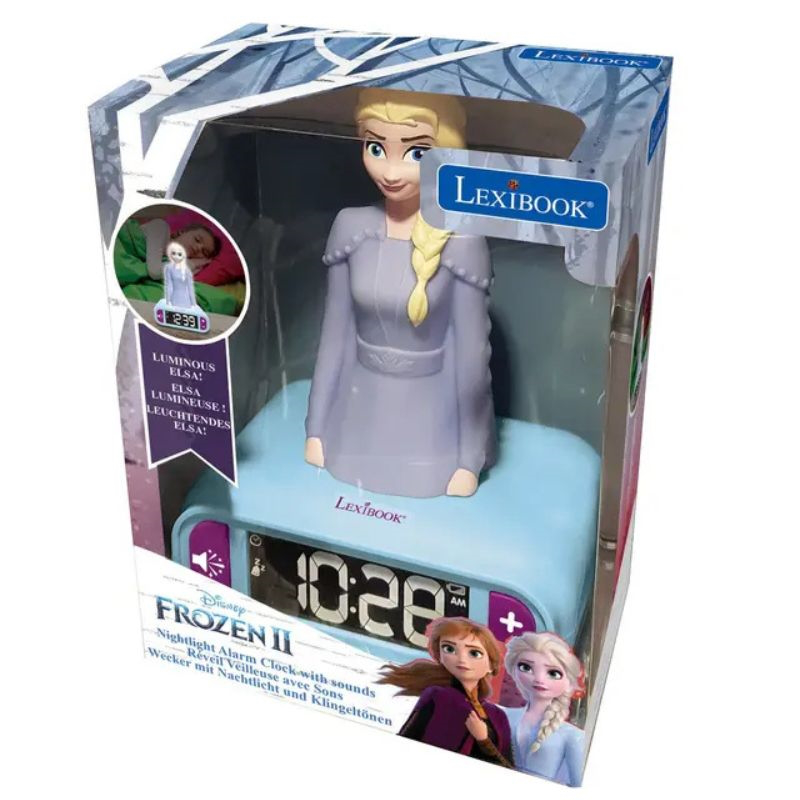 Digital alarm clock with night light 3d design frozen elsa and sound effects rl800fz, , medium-null