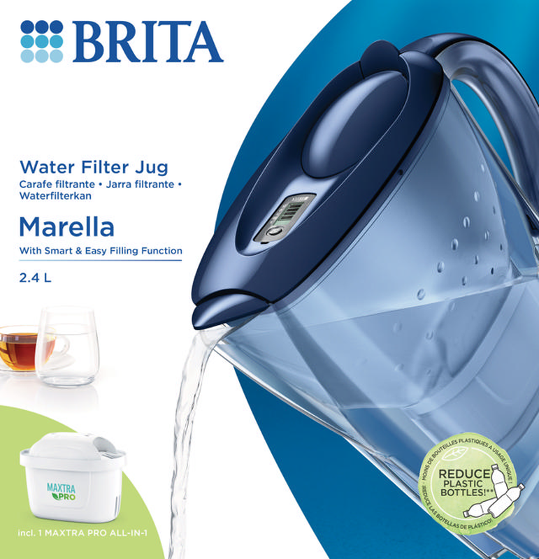 Brita marella mxpro water filter jar blue 2.4l, , medium-null