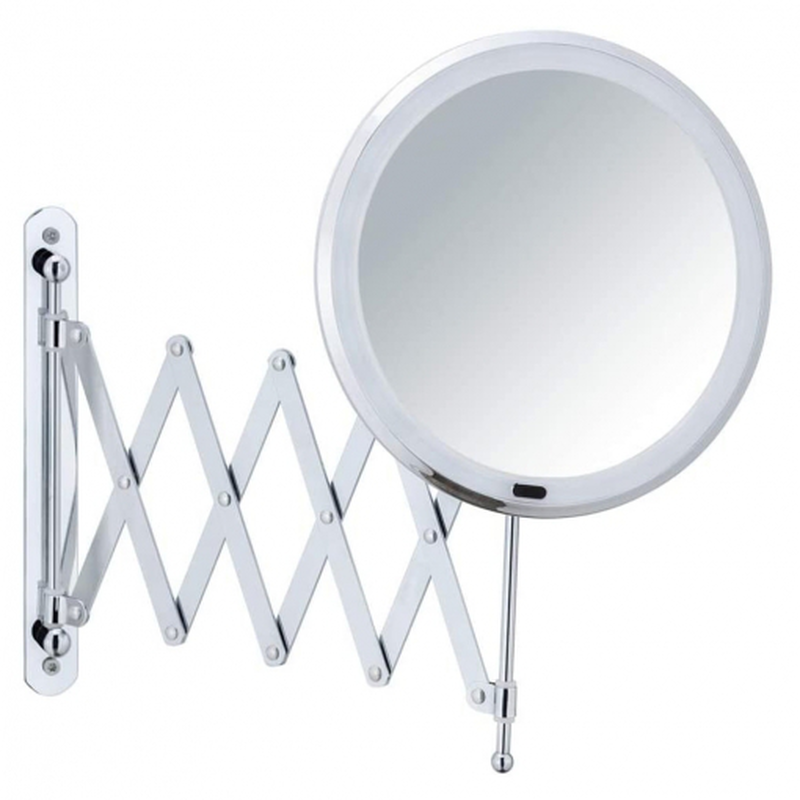 Wenko led telescopic magnifying mirror barona d20cm, , medium-null