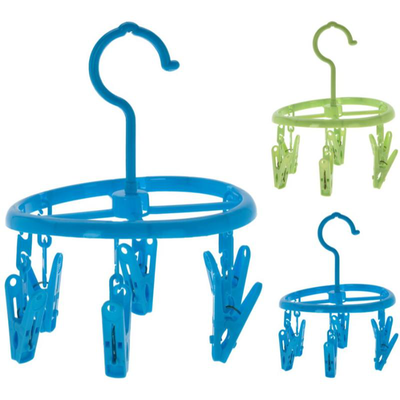 Launry hanger 15cm 6 pegs - assorted colors, , medium