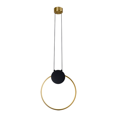 Sunlight led 11w pendant light aluminium black+brass 3000k 600lm ip20 l300xw80xh340xh1600mm