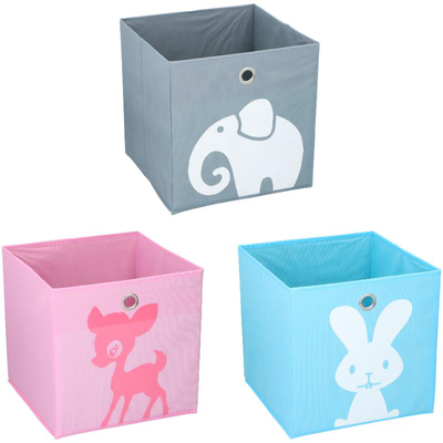 Interne alpina cube box for kids 28x28x28cm - assorted colors