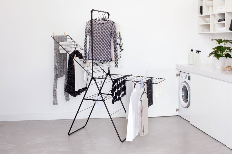 Brabantia hangon dryer 25m with rod black, , medium-null