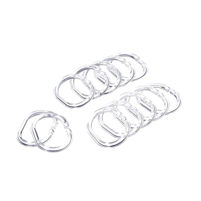Bathroom curtain rings plastic 12pcs transparent, &Delta;&iota;&alpha;&phi;&alpha;&nu;o, medium