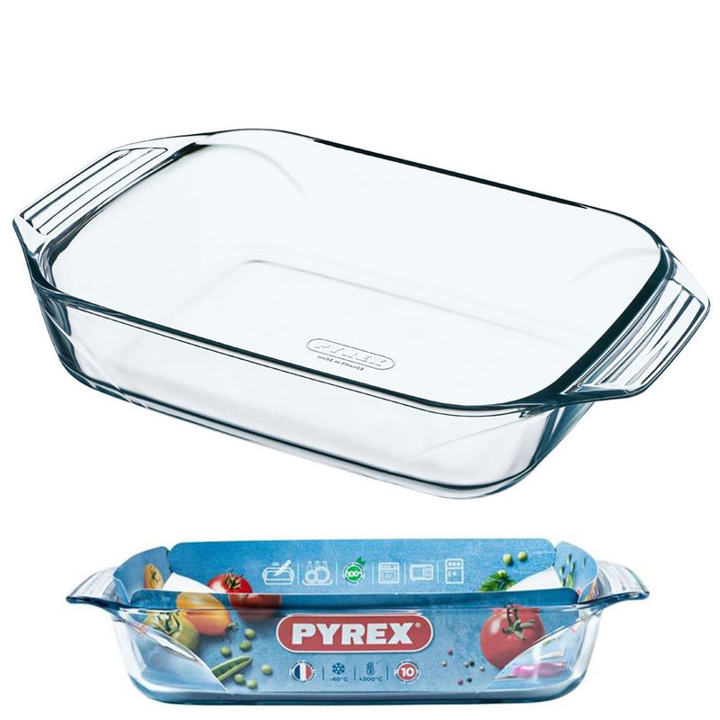 Pyrex 408b000 irresistible γυαλινο ορθογωνιο σκευος φουρνου 2.9l, , medium image number null