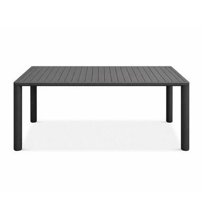 L.h garden aluminum table 180x90x75cm dark gray, , medium