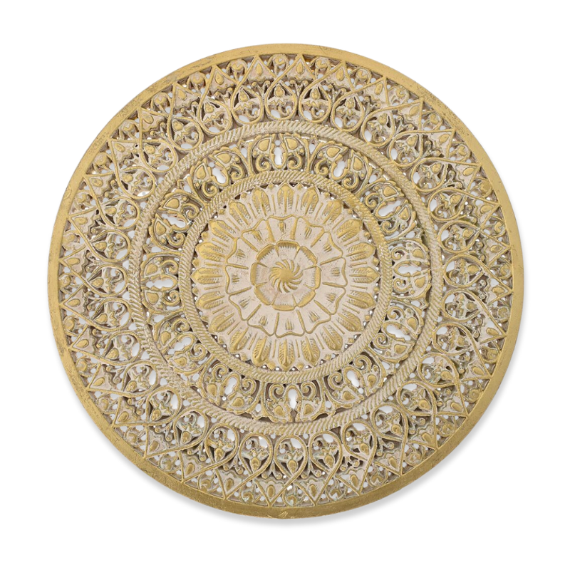 Ai gold mdf round wall panel 38x38x1cm, , medium image number null