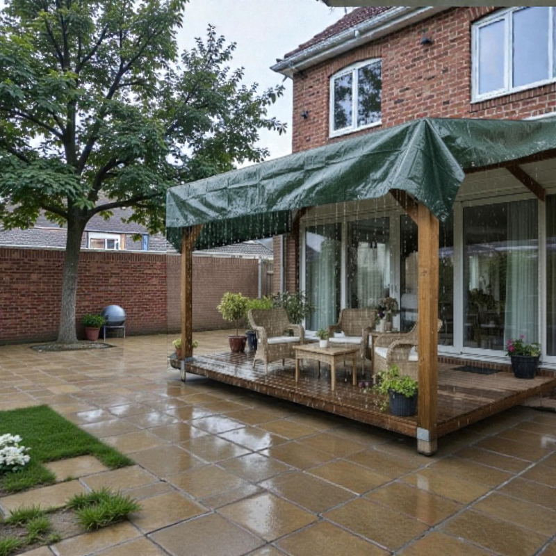 Tarpaulin cover 90gsm 2x3m green, , medium-null