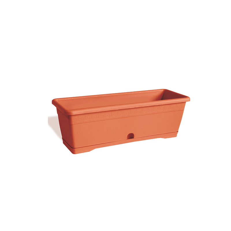 Plant pot balconetta 40cm plastic brown-null