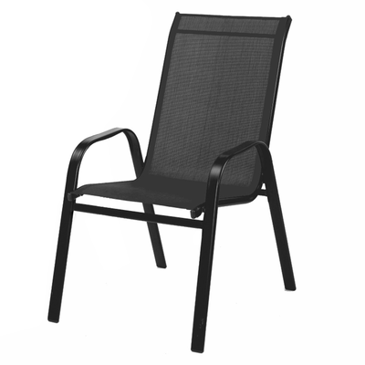 L.h garden metallic black chair black frame, Black, medium