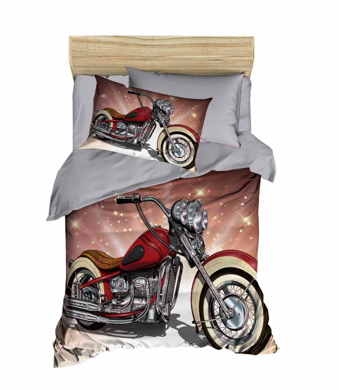 Children motorcycle single duvet cover set duvet cover bed sheet | pillow case 2, , medium-null
