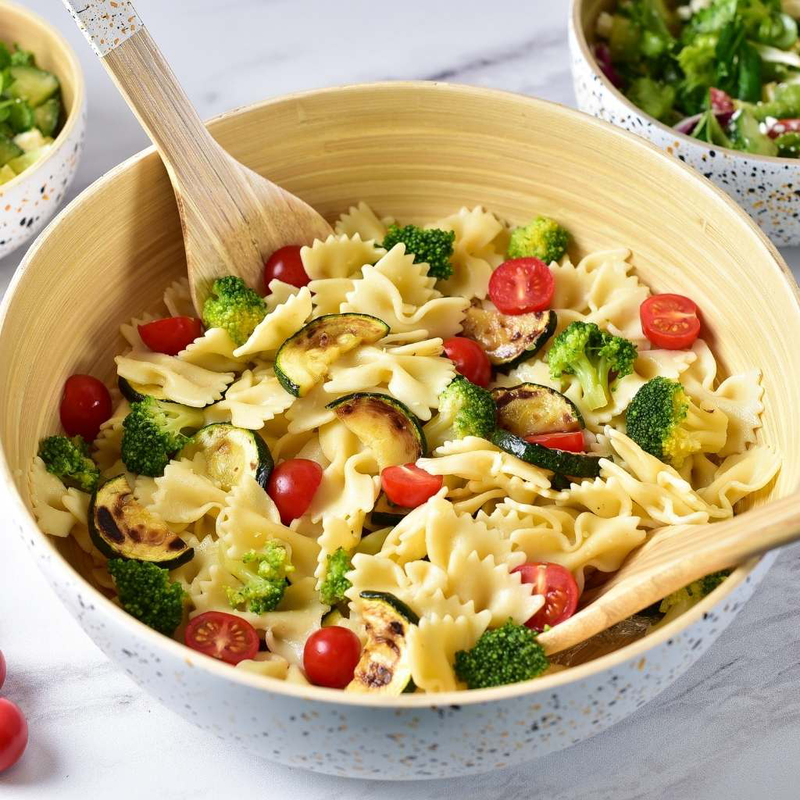 Extra large bamboo salad bowl (28cm diameter)-null