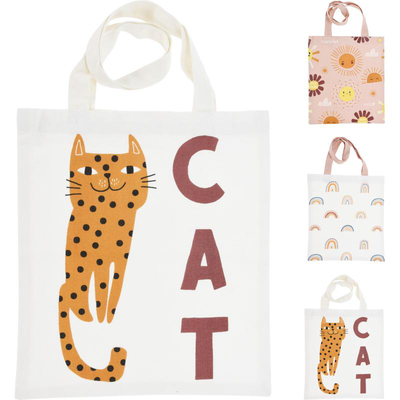 Fabric bag with print 33x38cm - assorted designs, , medium