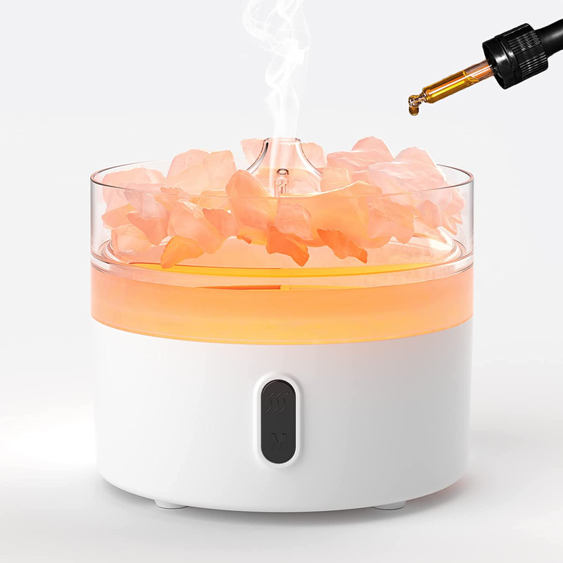 Aw gifts, himalayan salt aroma diffuser - night light - USB-c - flame effect (salt included), , medium-null