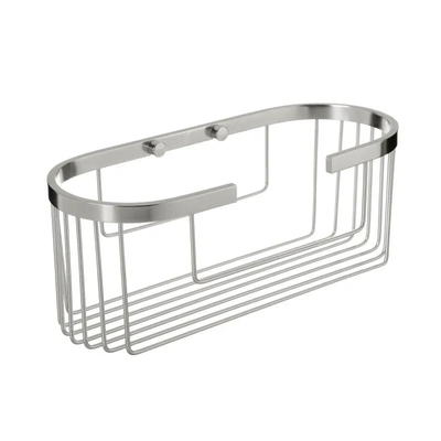 Oval storage basket aluminium, Aluminium, medium