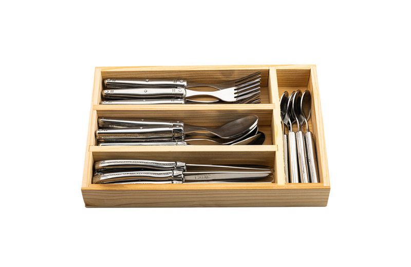 Laguiole premium line 24pcs cutlery set stainless steel 1.8mm thick blade, , medium-null