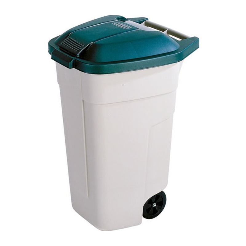 Product image: Curver κάδος απορριμμάτων με ρόδες & καπάκι, ιδανικός για εξωτερική χρήση & ανακύκλωση, , medium-null