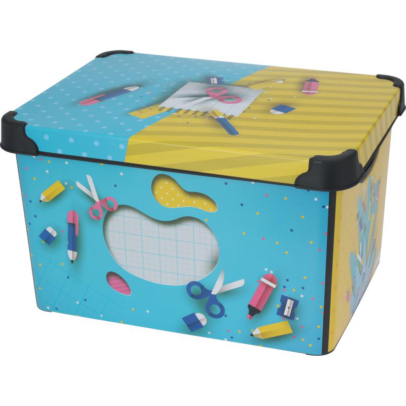 Product image: Storage box 22l with lid - assorted designs, , medium-null