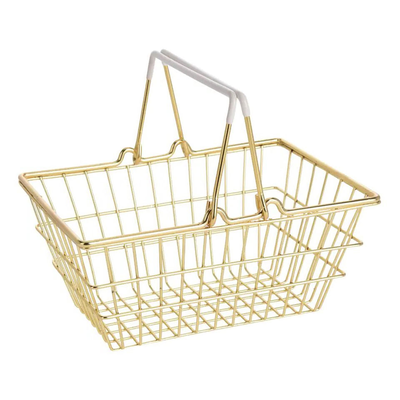 Basket 184x130x80mm gold color