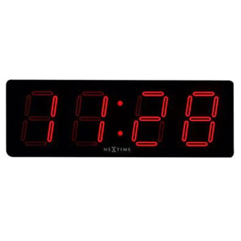 Nextime wall/table clock 51.5 x 18x 4.5 cm, plastic, 'big d', , medium-null