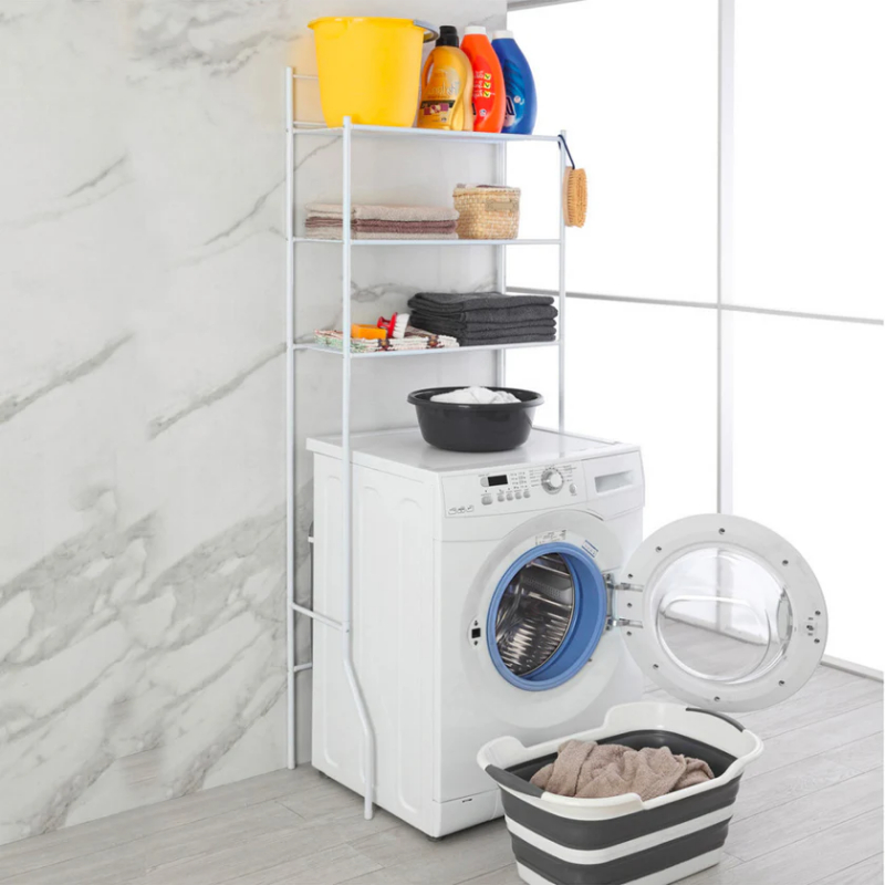Feridras shelf above washing machine with three shelves - white, , medium-null