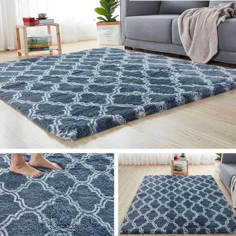 Soft fluffy carpet two tone 80x140cm #sfc91-null
