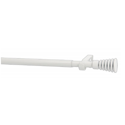 Mobois canele curtain rod set d19-16 120-210cm white mat, White Ματ, medium