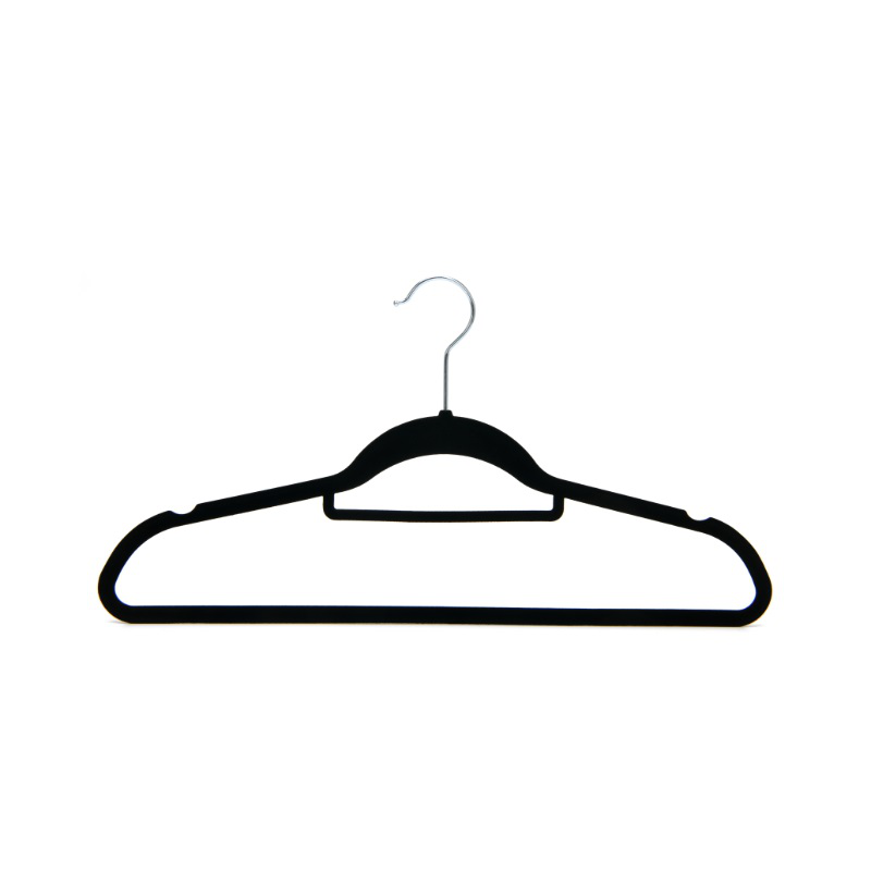Tiddy velvet hangers 10pcs - black, , medium-null